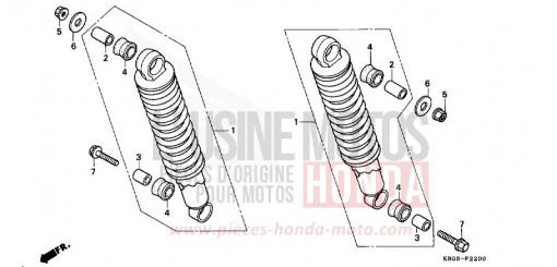 COUSSIN ARRIERE CB250R de 1994